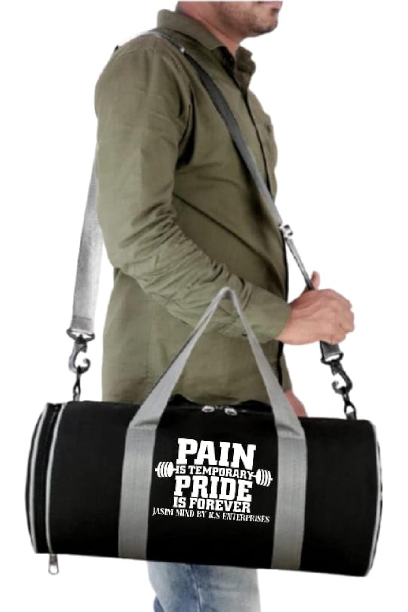 Men's Lightweight Gym Duffle Bag with Shoe Compartment